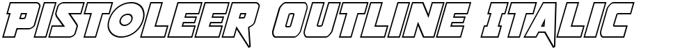 Pistoleer Outline Italic