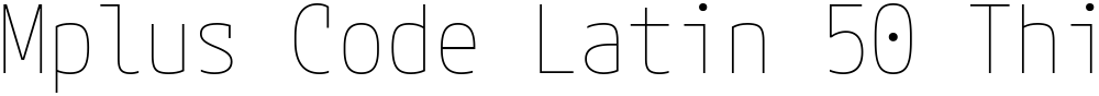 Mplus Code Latin 50 Thin