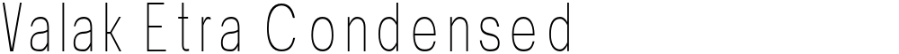 Valak Etra Condensed