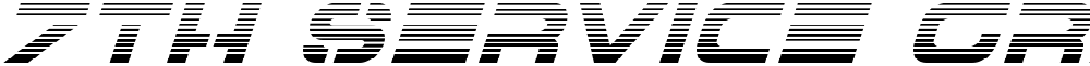 7th Service Gradient Italic