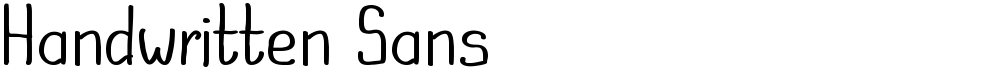 Handwritten Sans