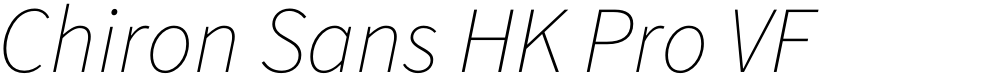 Chiron Sans HK Pro VF