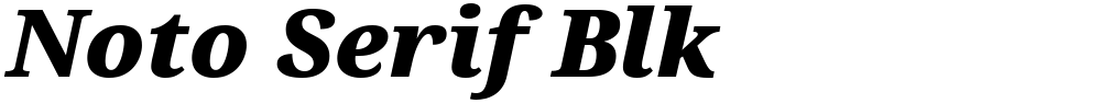 Noto Serif Blk
