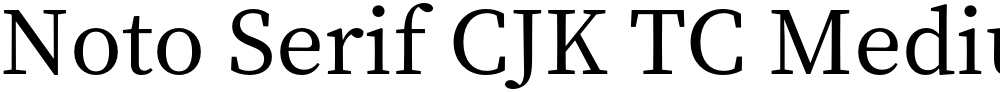 Noto Serif CJK TC Medium