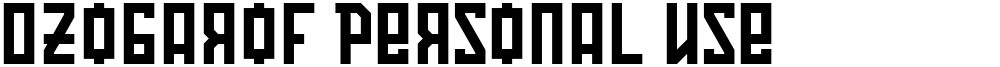Ozobarof Personal Use