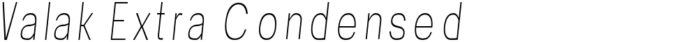 Valak Extra Condensed