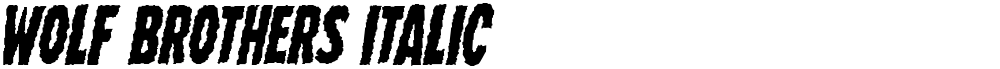 Wolf Brothers Italic