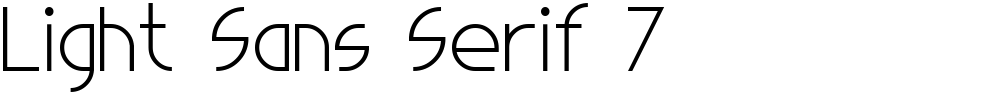 Light Sans Serif 7
