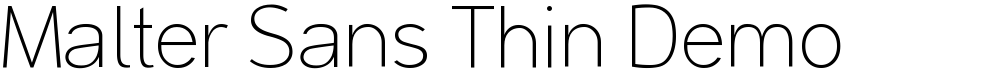 Malter Sans Thin Demo