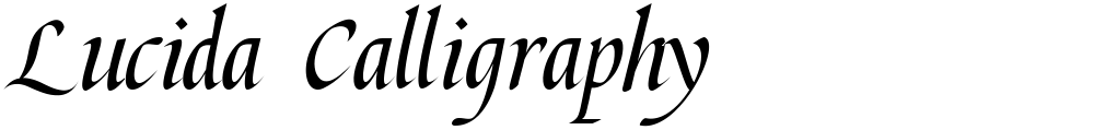 Lucida Calligraphy