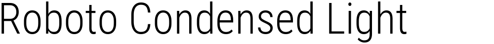 Roboto Condensed Light