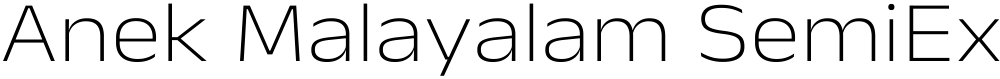 Anek Malayalam SemiExpanded ExtraLight