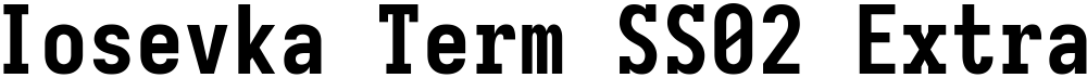 Iosevka Term SS02 Extrabold