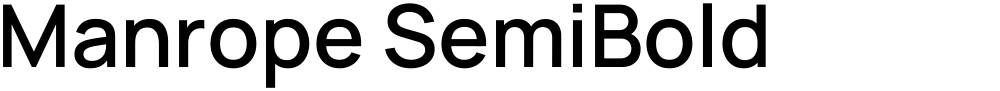 Manrope SemiBold