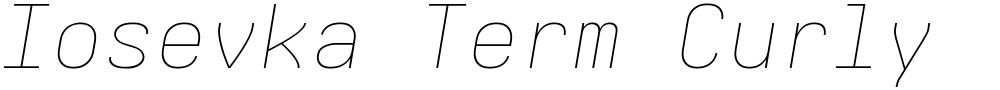 Iosevka Term Curly ThExObl