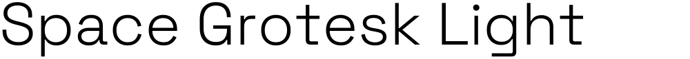Space Grotesk Light