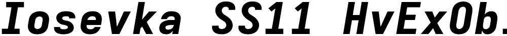 Iosevka SS11 HvExObl