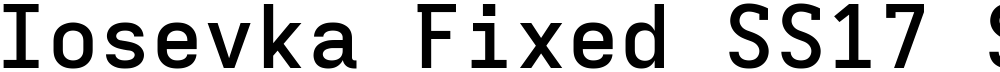 Iosevka Fixed SS17 SmBdEx