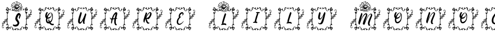 Square Lily Monogram