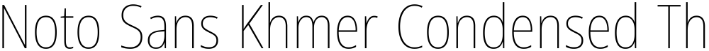 Noto Sans Khmer Condensed Thin