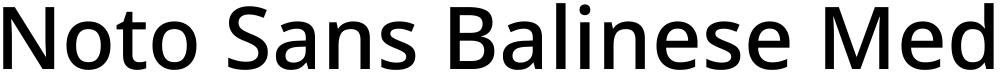 Noto Sans Balinese Medium