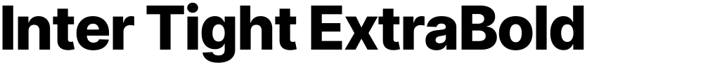 Inter Tight ExtraBold