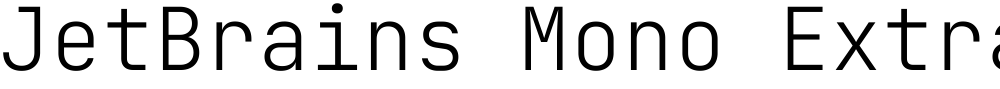 JetBrains Mono ExtraLight