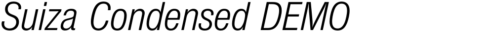 Suiza Condensed DEMO