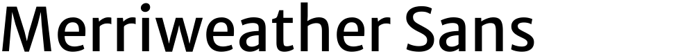 Merriweather Sans