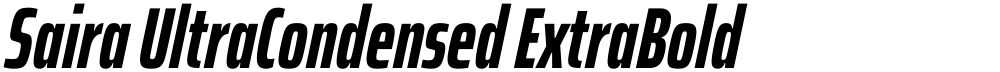 Saira UltraCondensed ExtraBold