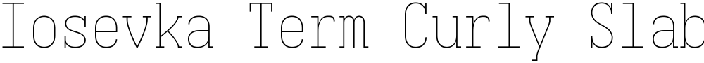 Iosevka Term Curly Slab Thin