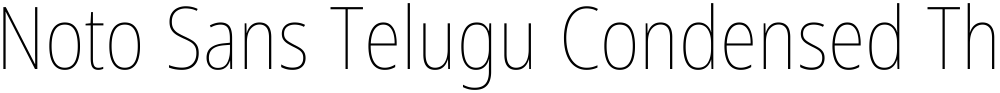 Noto Sans Telugu Condensed Thin