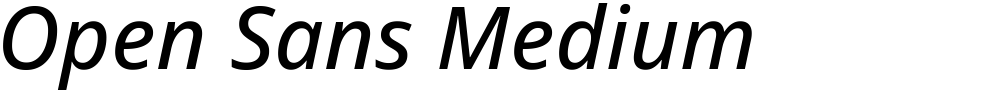 Open Sans Medium