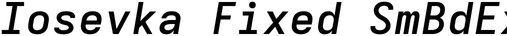 Iosevka Fixed SmBdExObl