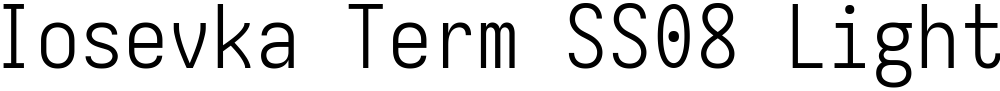 Iosevka Term SS08 Light