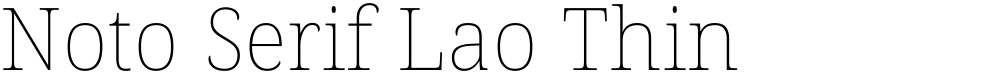 Noto Serif Lao Thin