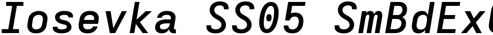 Iosevka SS05 SmBdExObl