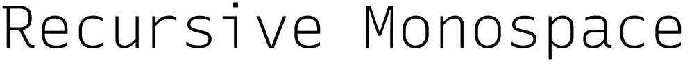 Recursive Monospace Light