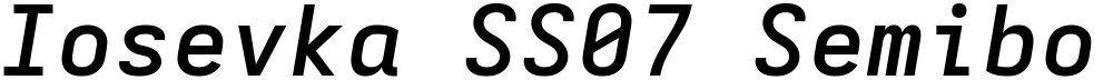 Iosevka SS07 Semibold Extended