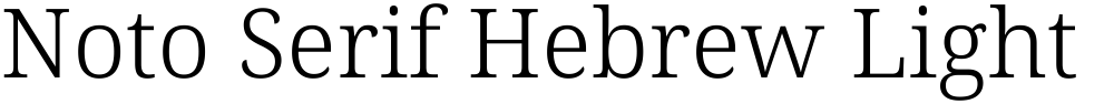 Noto Serif Hebrew Light