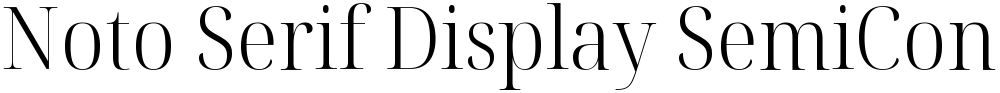 Noto Serif Display SemiCondensed Light