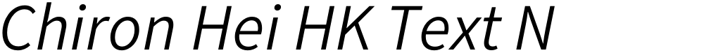 Chiron Hei HK Text N