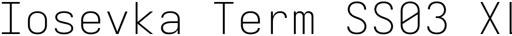 Iosevka Term SS03 XLtEx