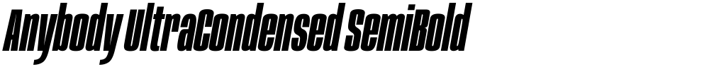 Anybody UltraCondensed SemiBold
