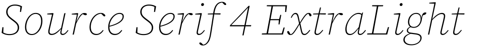 Source Serif 4 ExtraLight