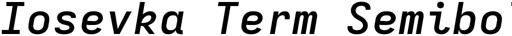 Iosevka Term Semibold Extended