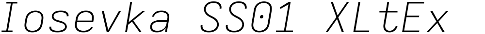 Iosevka SS01 XLtEx