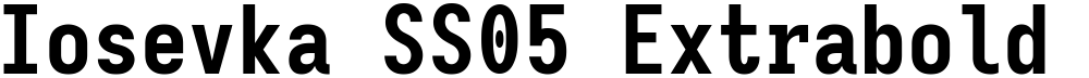 Iosevka SS05 Extrabold