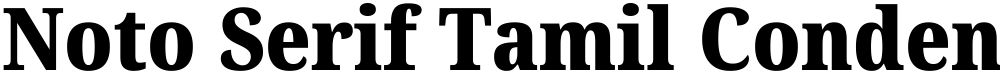 Noto Serif Tamil Condensed Black