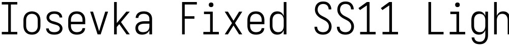 Iosevka Fixed SS11 Light